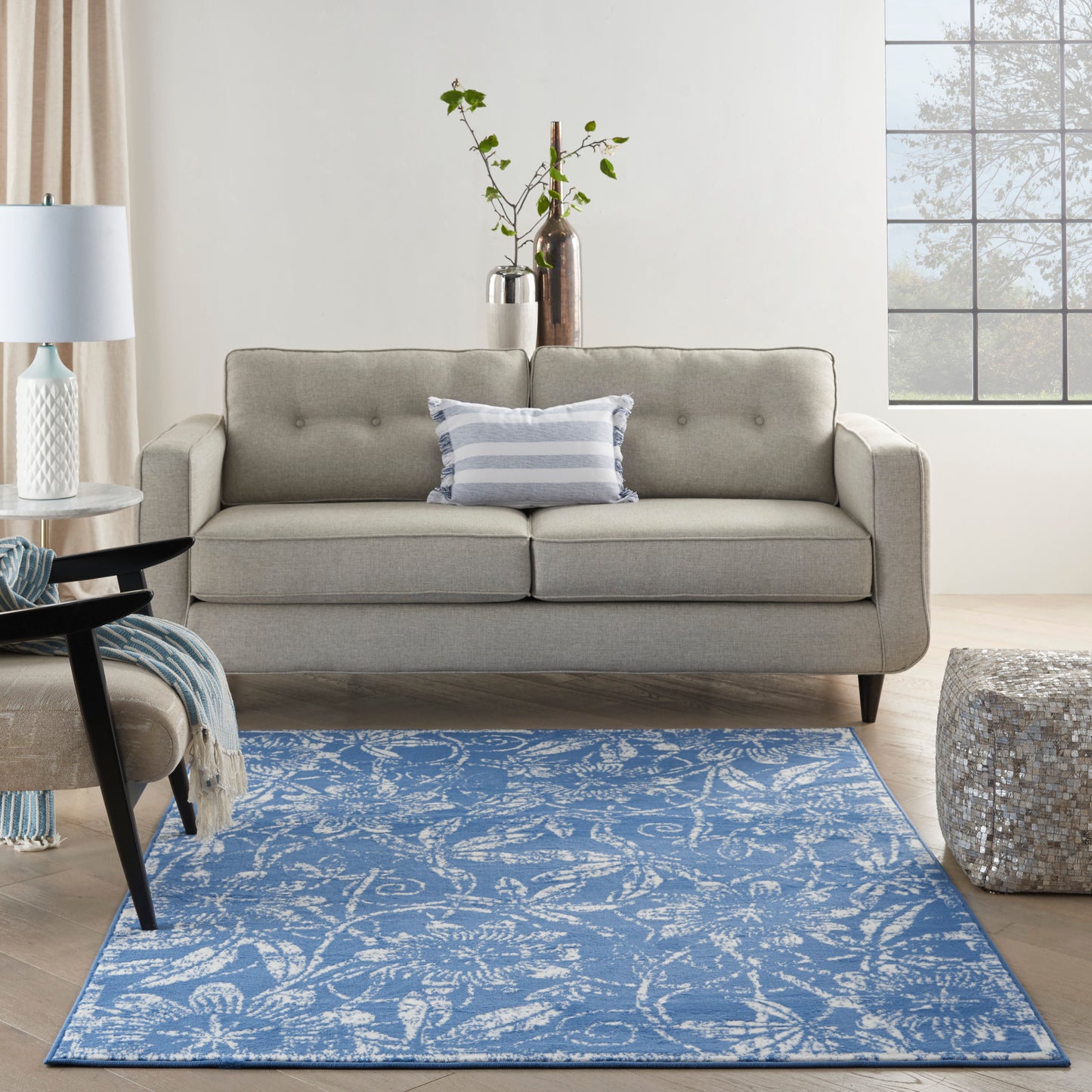 Nourison Whimsicle 6' x 9' Blue Farmhouse Indoor Rug