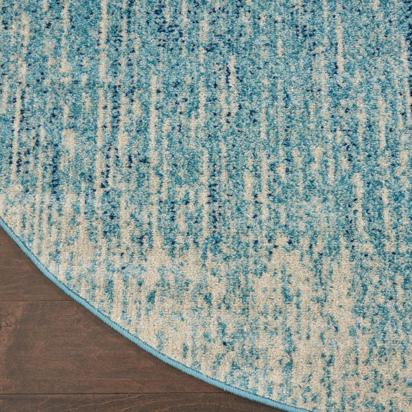 Nourison Passion 8' x Round Navy/Light Blue Modern Indoor Rug