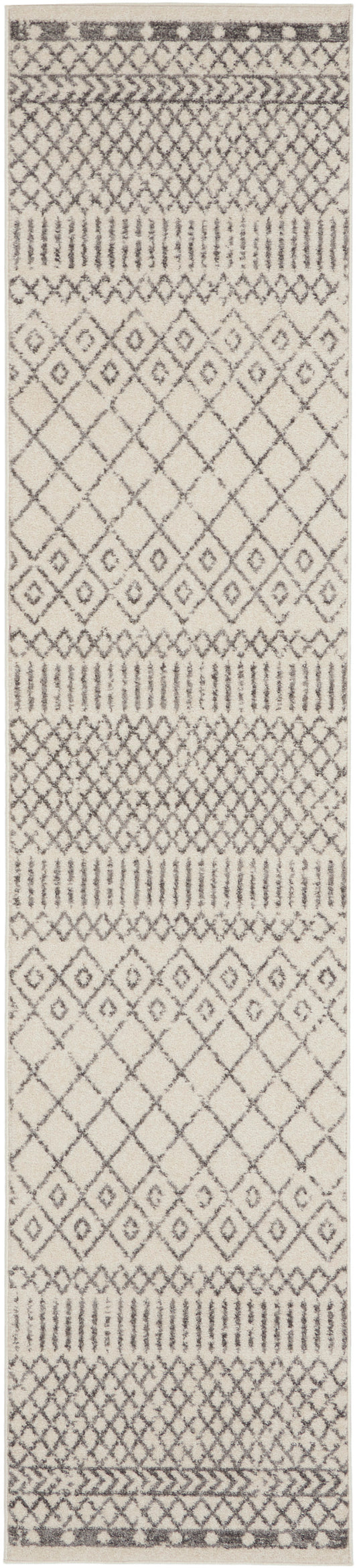 Nourison Passion 2'2" x 10' Ivory/Grey Bohemian Indoor Rug