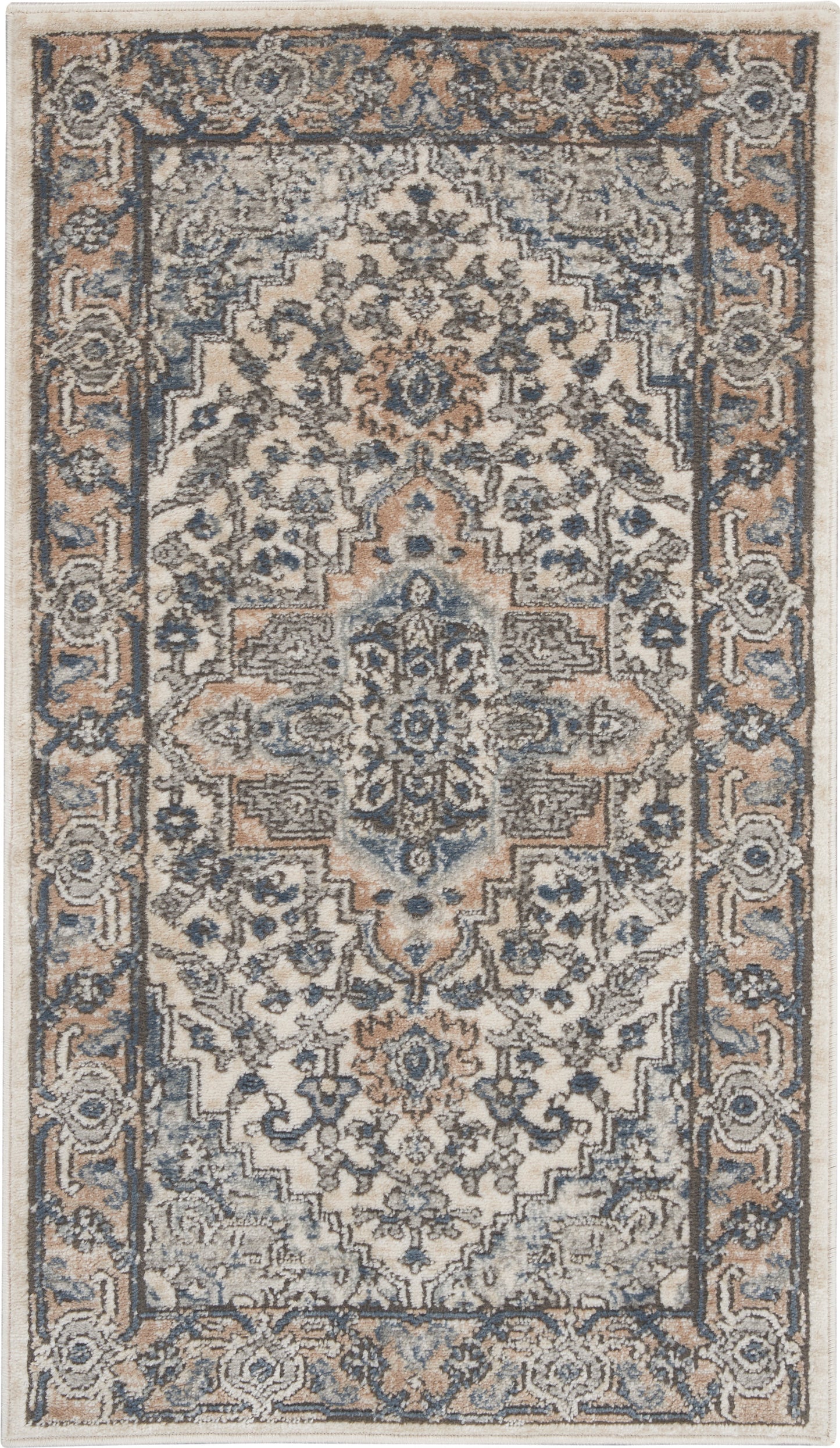 Nourison Quarry 2'2" x 3'9" Ivory Grey Farmhouse Indoor Rug