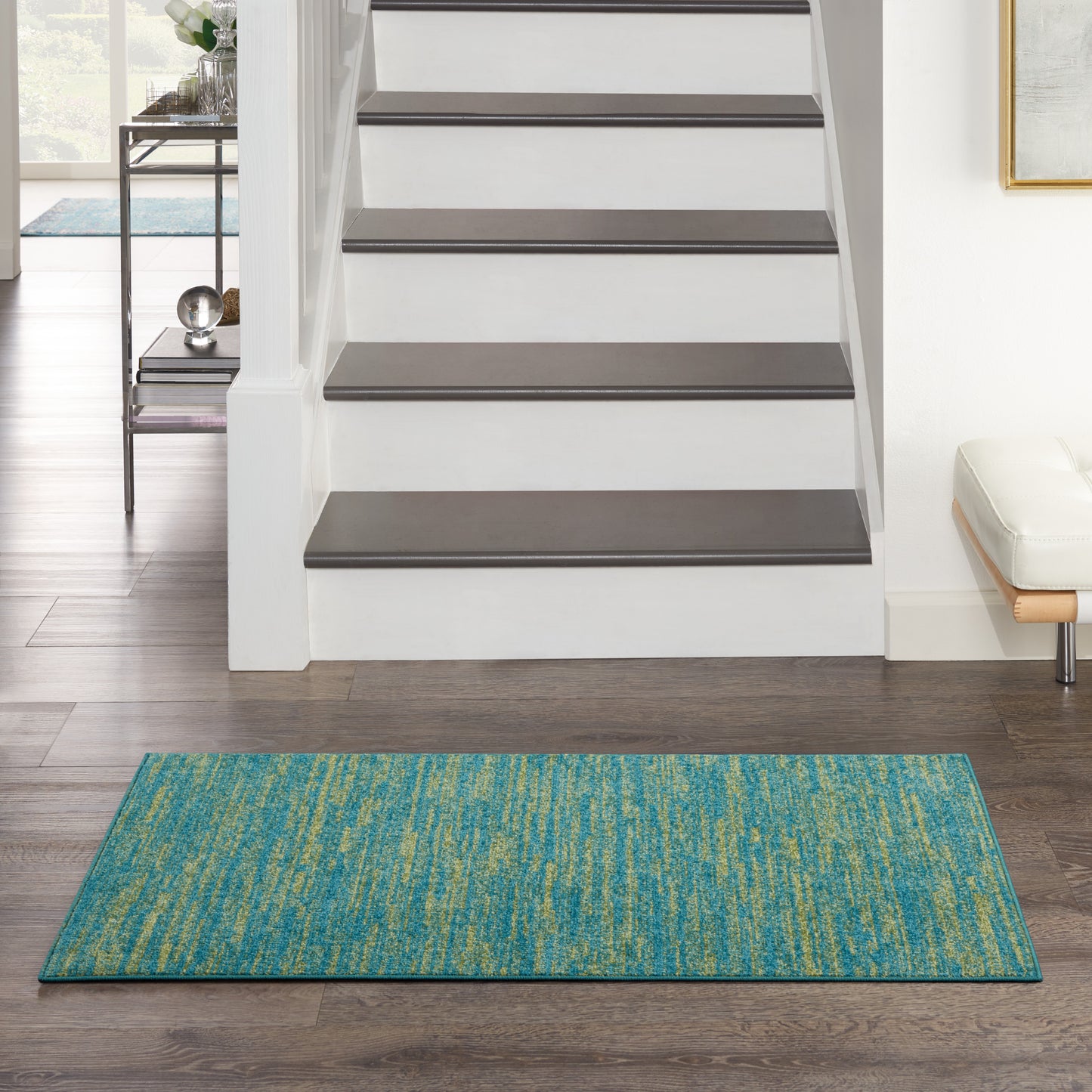 Nourison Nourison Essentials 2' x 4' Blue Green Outdoor Rug