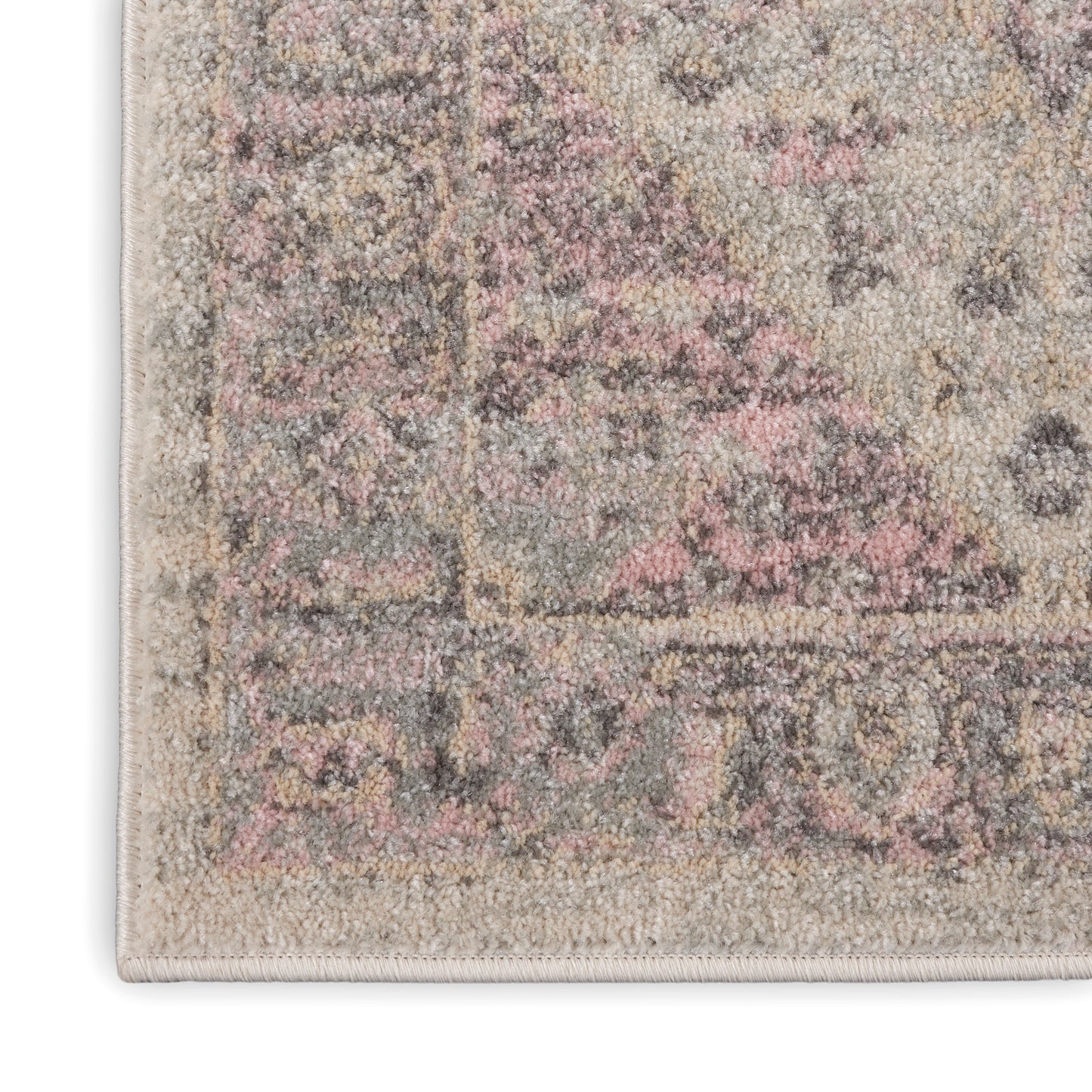 Nourison Tranquil 2' x 4' Ivory/Pink Vintage Indoor Rug