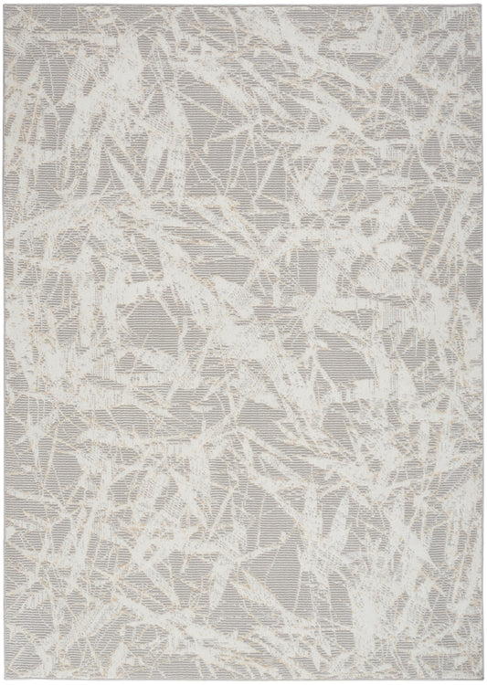 Calvin Klein CK950 Rush 5'3" x 7'3" Grey Ivory Modern Indoor Rug