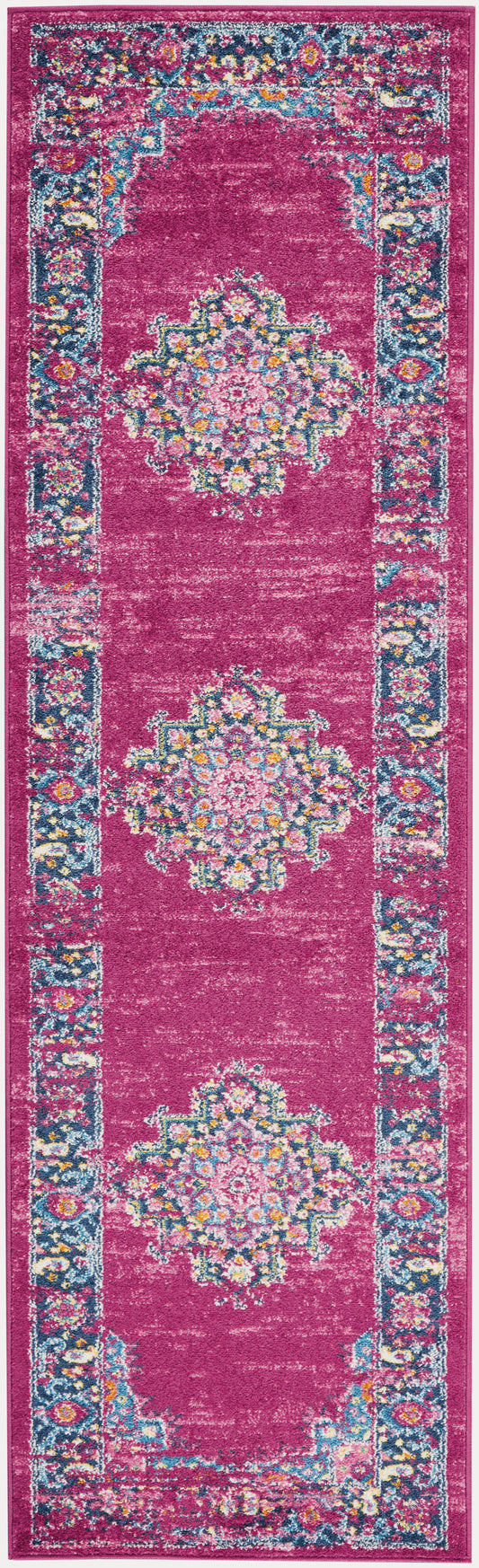 Nourison Passion 2'2" x 7'6" Fuchsia Bohemian Indoor Rug