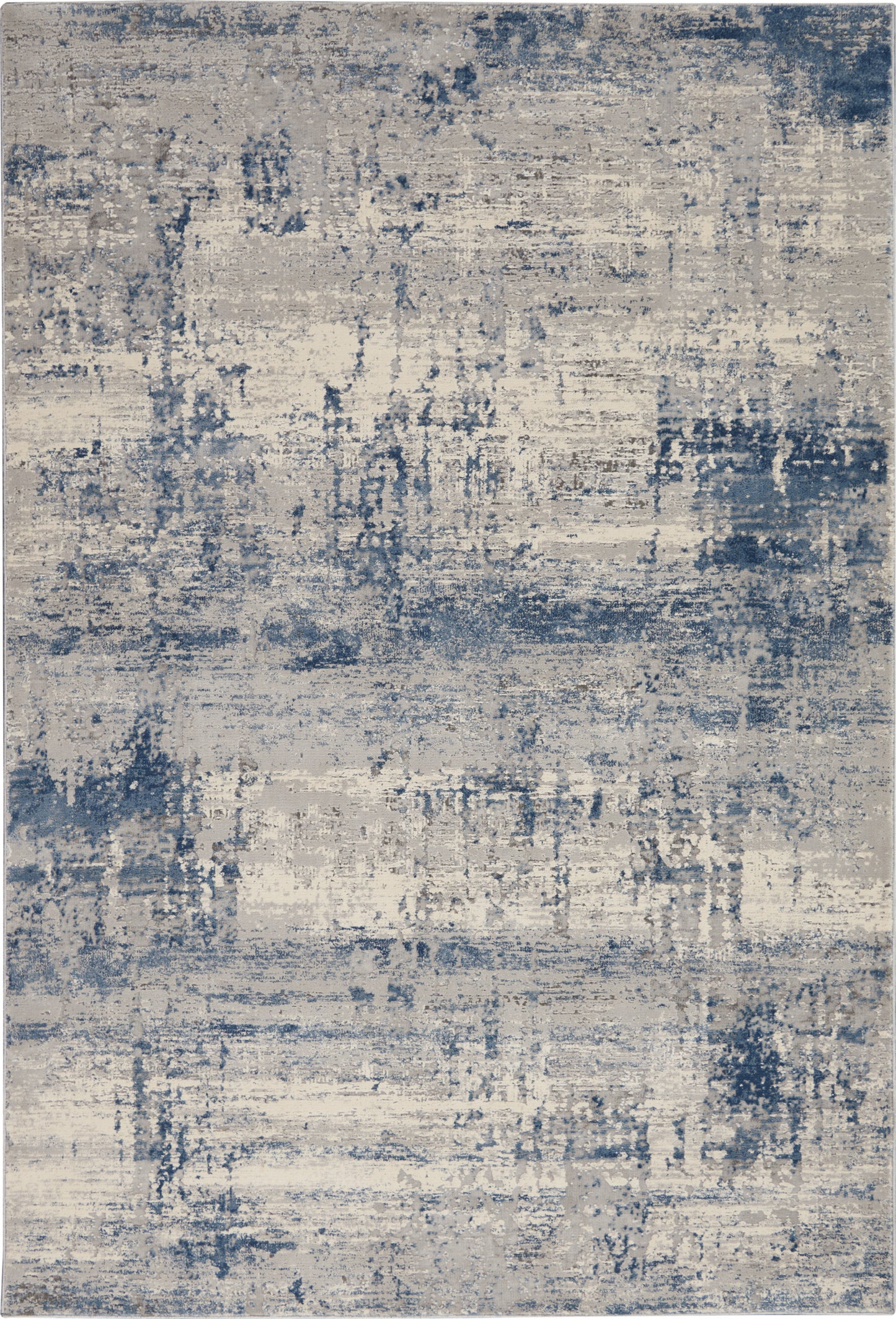 Nourison Rustic Textures 6' x 9' Ivory Blue Rustic Indoor Rug