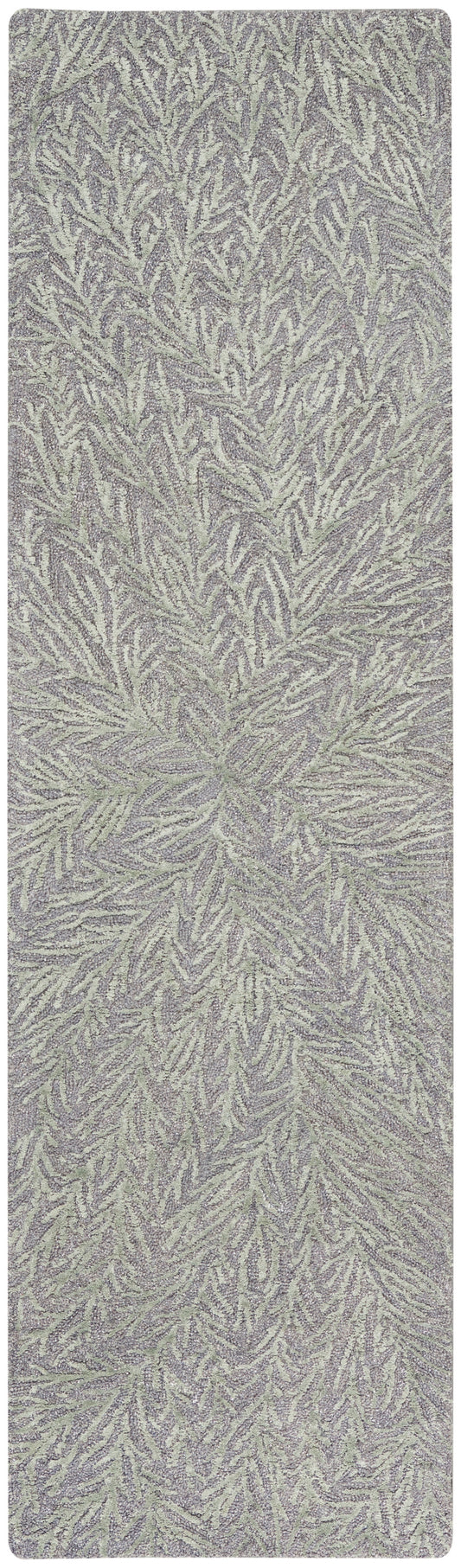 Michael Amini Ma30 Star 2'3" x 8' Slate/Teal Modern Indoor Rug