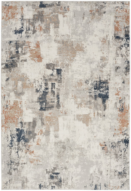 Nourison Home Texture 7'10" x 9'10" Grey Blue Modern Indoor Rug