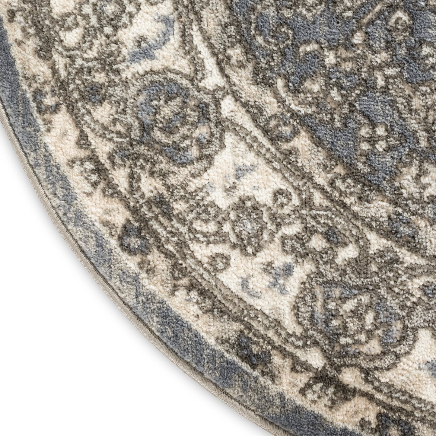 Nourison Quarry 4' x Round Blue Vintage Indoor Rug