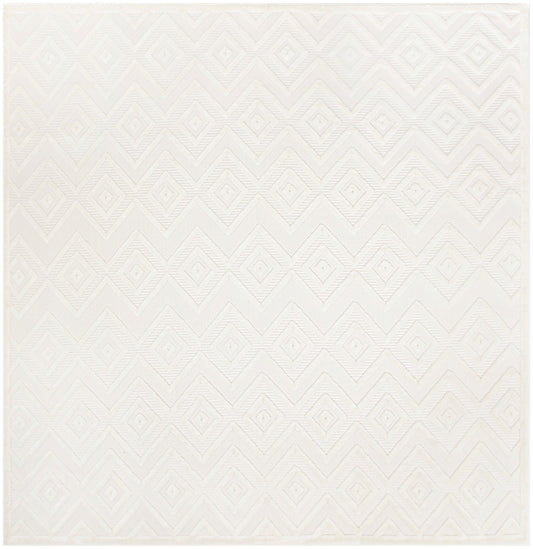 Nourison Versatile 9' x Square Ivory White Modern Rug