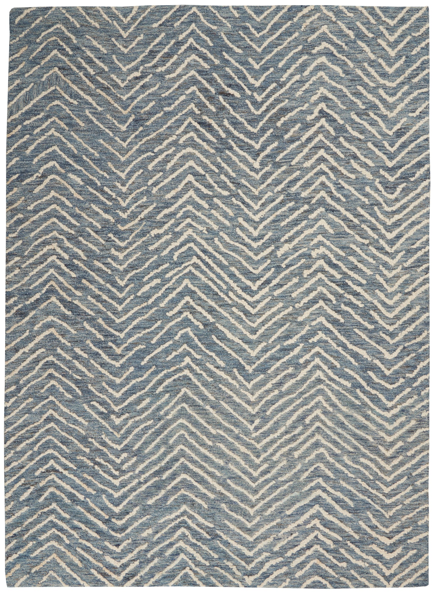 Nourison Colorado 5'3" x 7'3" Indigo Ivory Modern Indoor Rug