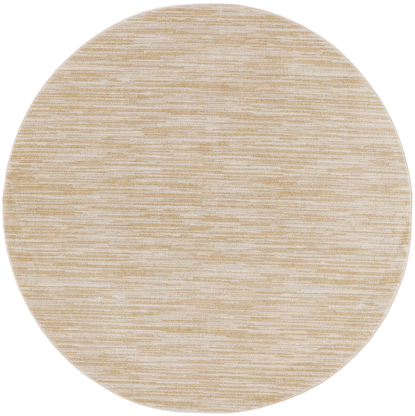 Nourison Nourison Essentials 4' x Round Ivory Gold Outdoor Rug