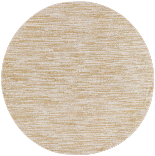 Nourison Nourison Essentials 4' x Round Ivory Gold Outdoor Rug