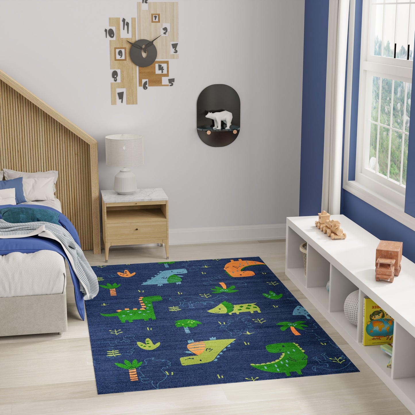 Nourison Imagination 5' x 7' Navy Multicolor Kids Indoor Rug