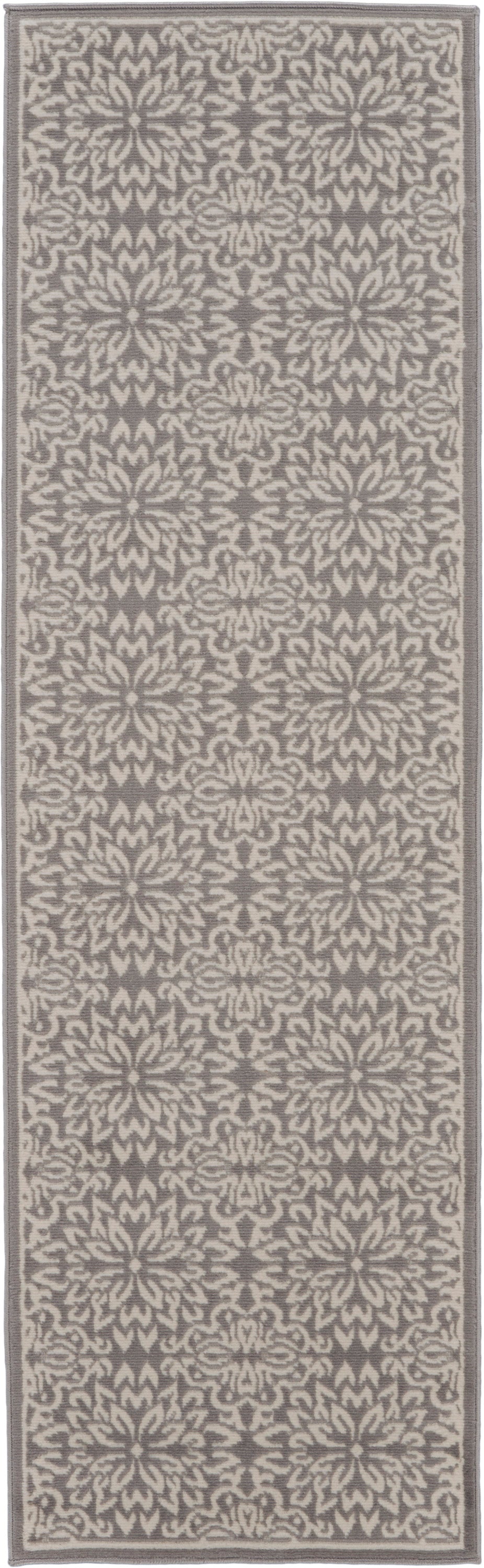 Nourison Jubilant 2'3" x 7'3" Ivory/Grey Farmhouse Indoor Rug