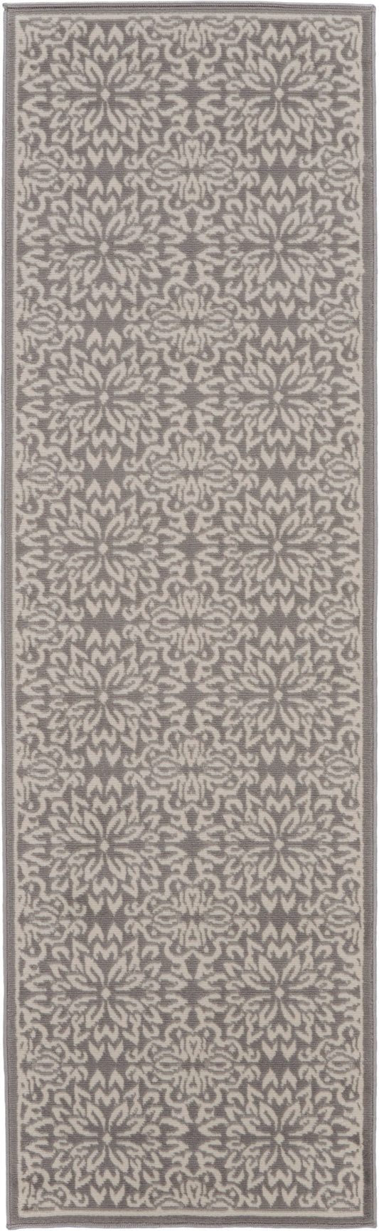 Nourison Jubilant 2'3" x 7'3" Ivory/Grey Farmhouse Indoor Rug