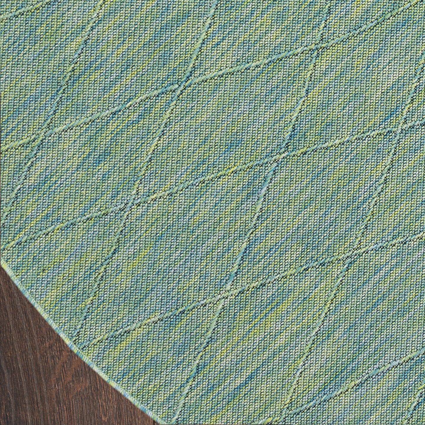 Nourison Washable Solutions 8' x Round Blue/Green Modern Rug