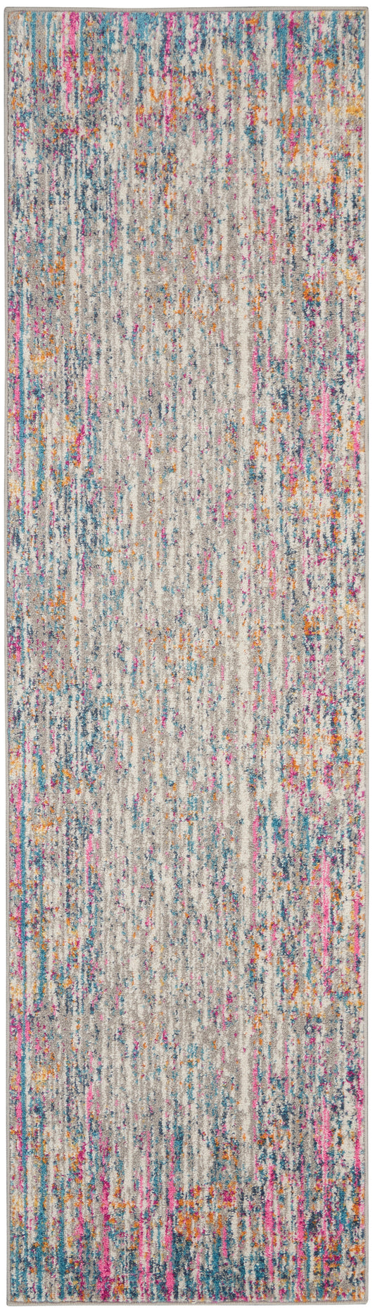 Nourison Passion 2'2" x 10' Ivory/Multi Modern Indoor Rug