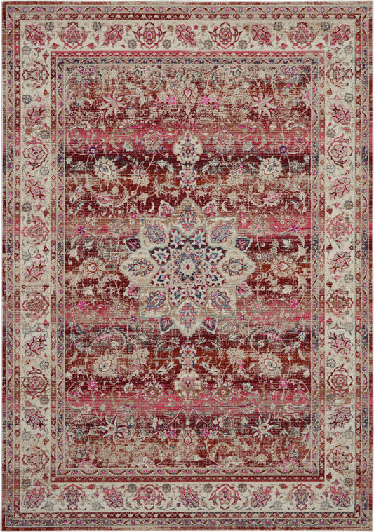 Nourison Vintage Kashan 4' x 6' Red Vintage Indoor Rug