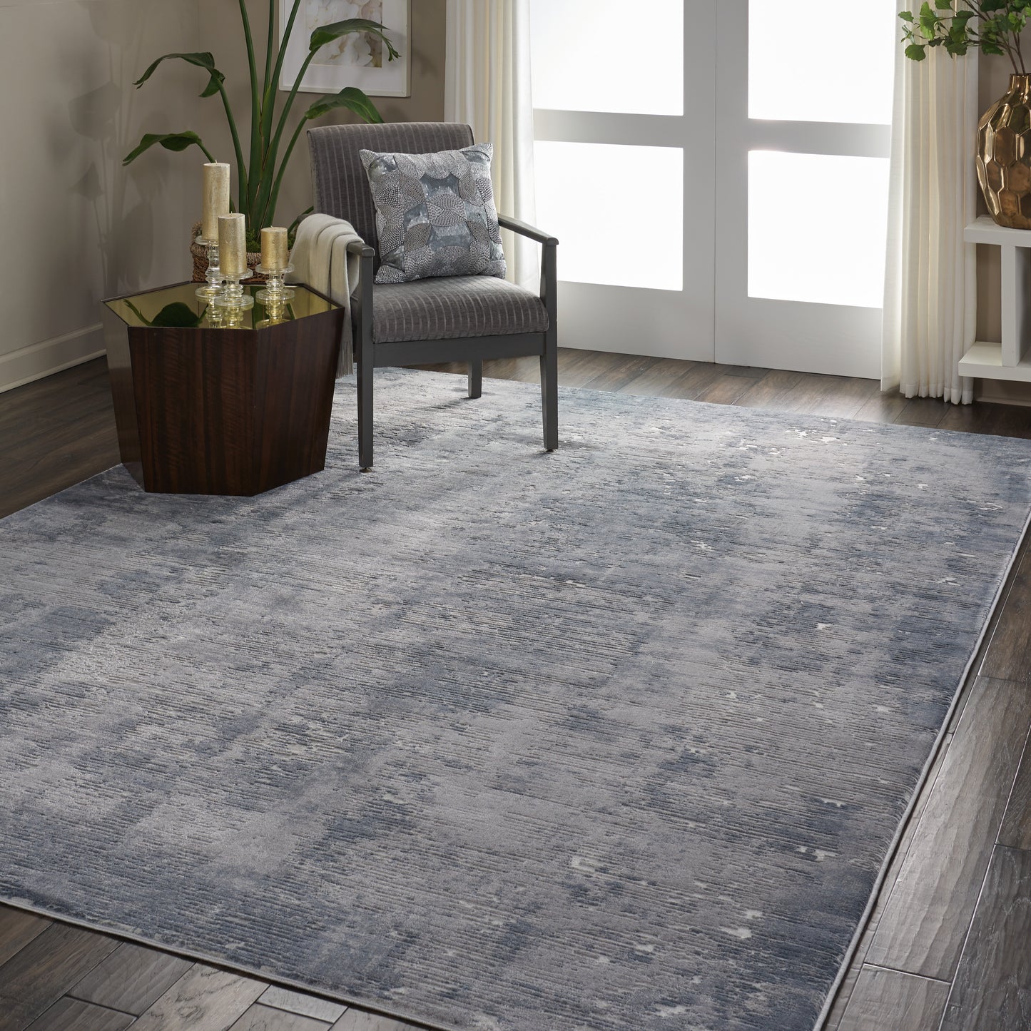 Nourison Rustic Textures 7'10" x 10'6" Grey Modern Indoor Rug