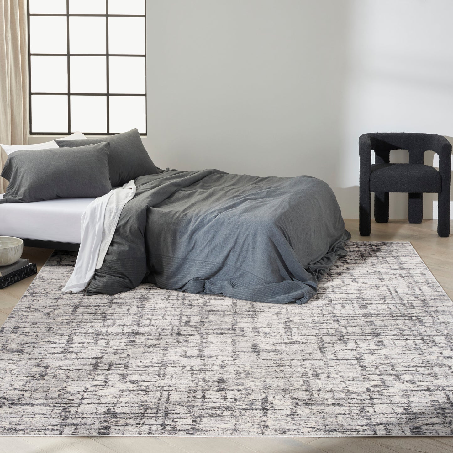 Calvin Klein CK950 Rush 10' x 14' Ivory/Grey Modern Indoor Rug