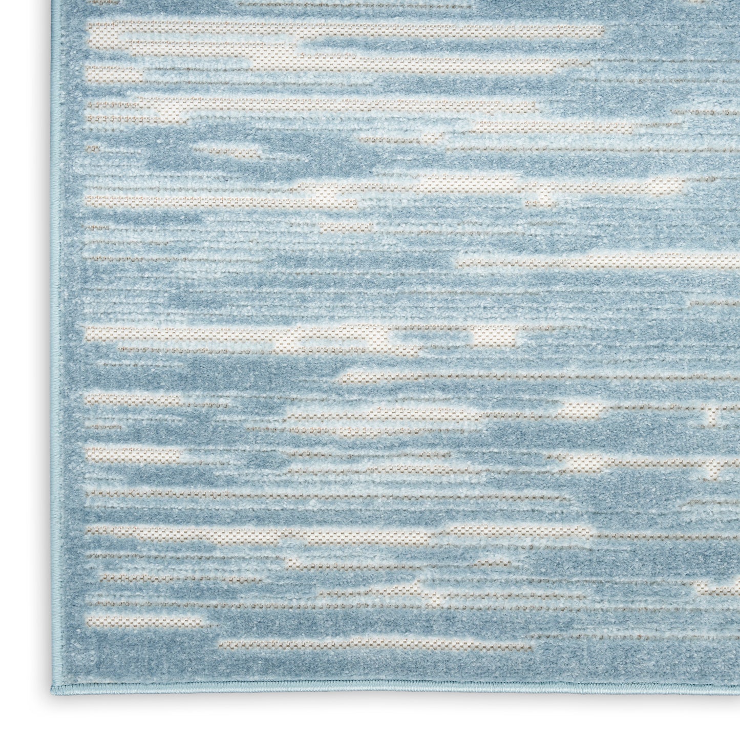 Nourison Care Free 2' x 6' Blue Modern Indoor Rug