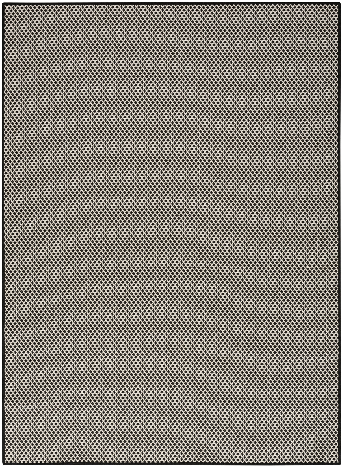 Nourison Courtyard 8' x 10' Black White Modern Rug