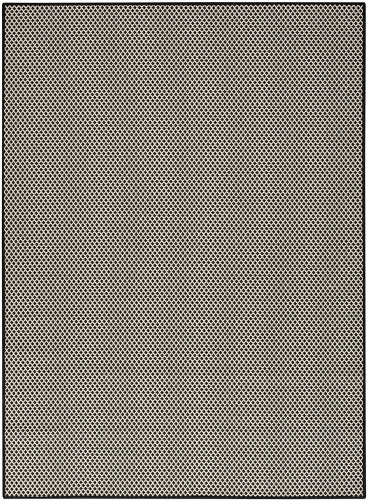 Nourison Courtyard 8' x 10' Black White Modern Rug