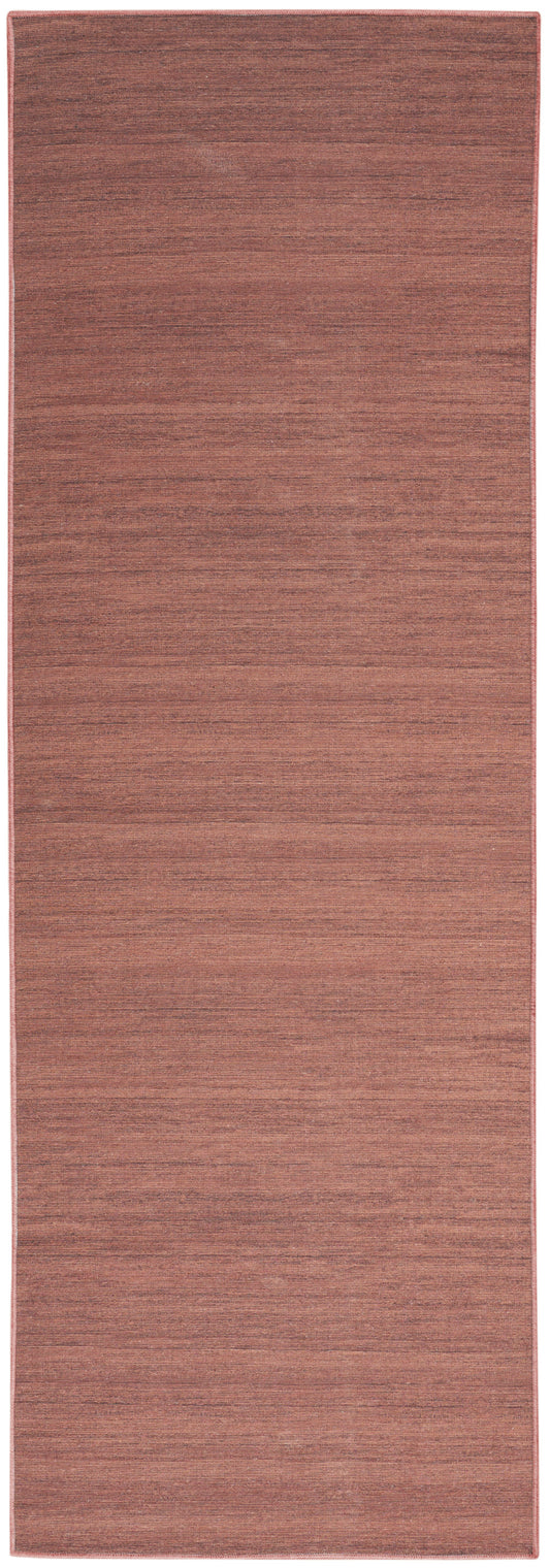 Nourison Washable Essentials 2'2" x 10' Mocha Modern Indoor Rug