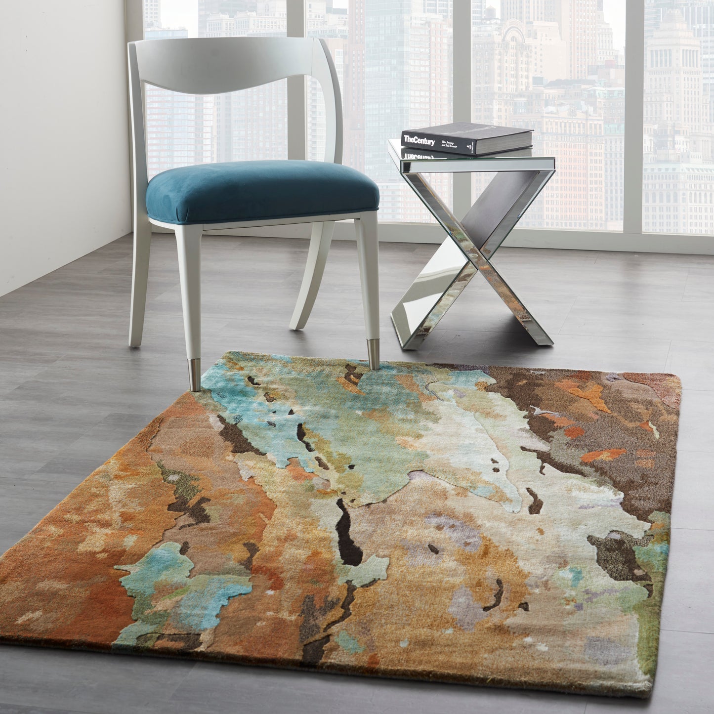 Nourison Prismatic 3'9" x 5'9" Multicolor Modern Indoor Rug