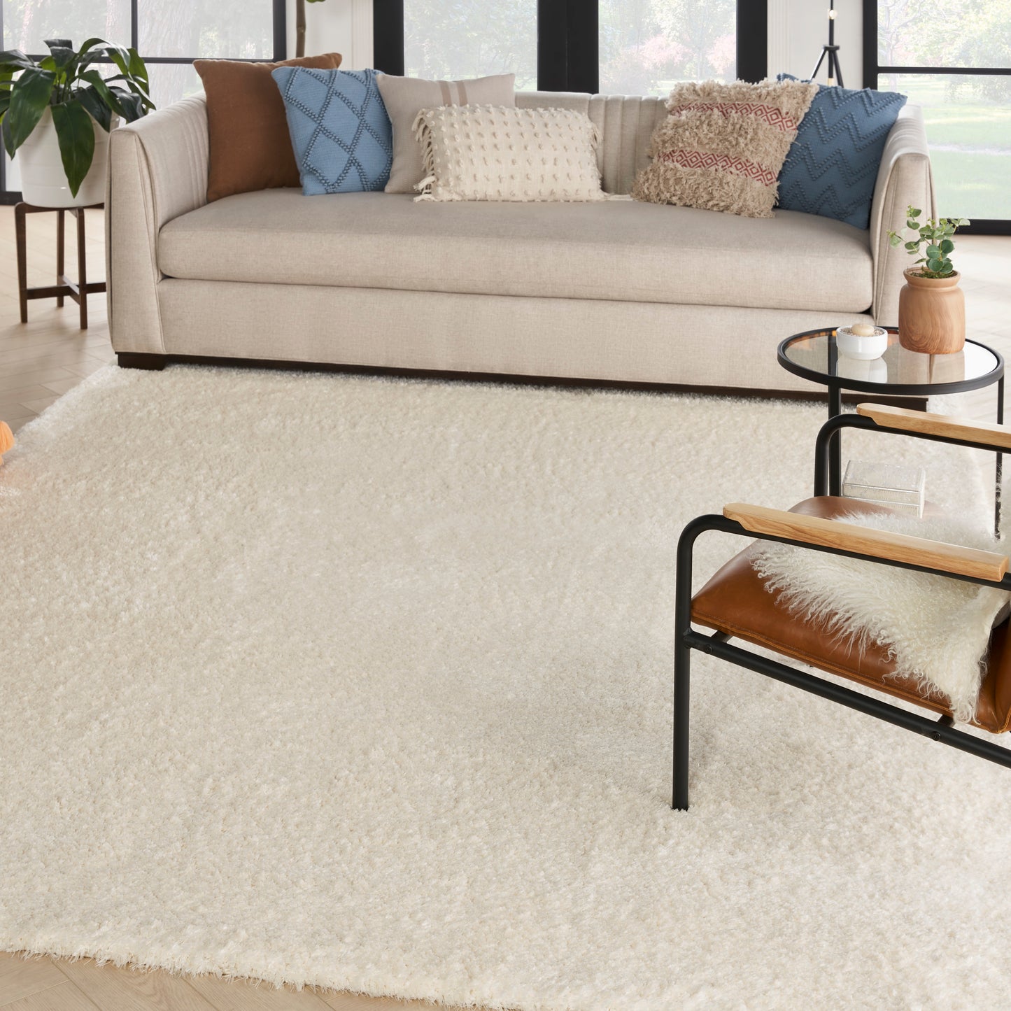 Nourison Dreamy Shag 9' x 12' Ivory Shag Indoor Rug