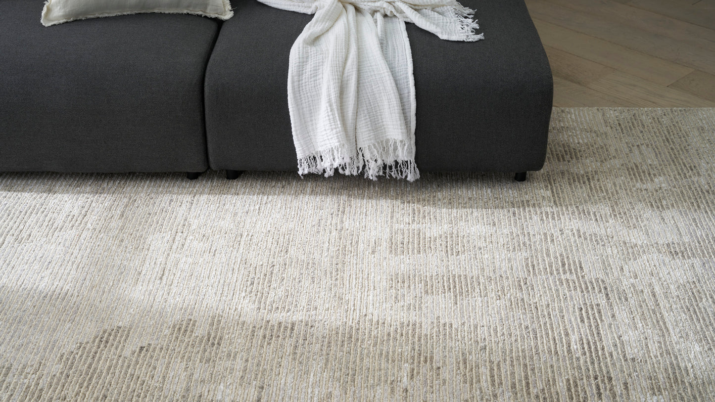 Nourison Ellora 5'6" x 7'5" Ivory Grey Modern Indoor Rug