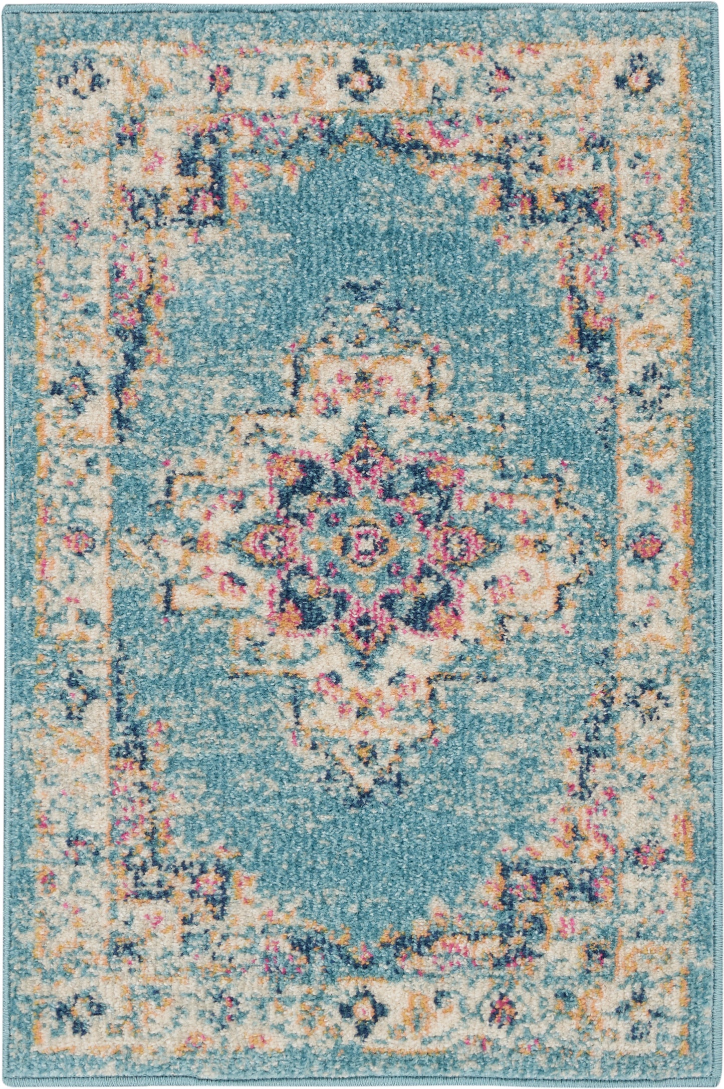 Nourison Passion 1'10" x 2'10" Light Blue Bohemian Indoor Rug