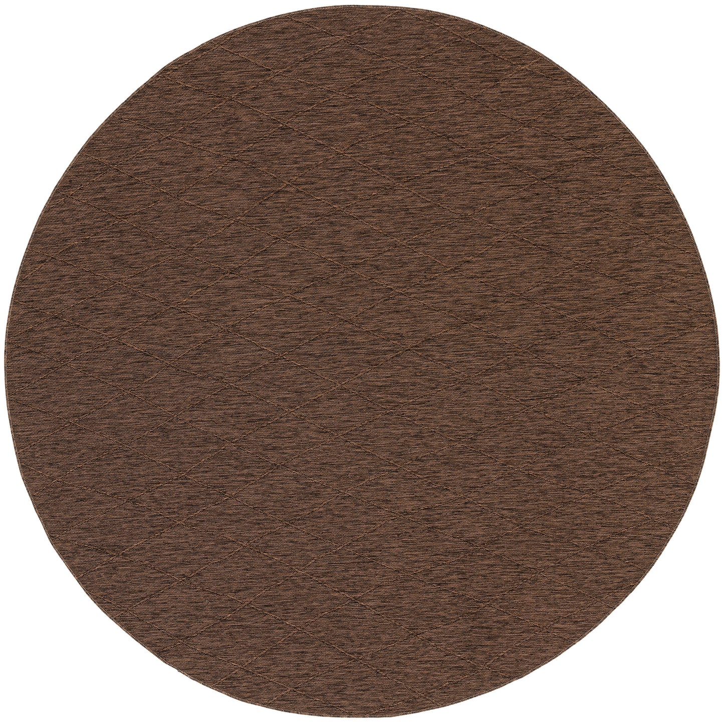 Nourison Washable Solutions 8' x Round Mocha Modern Rug