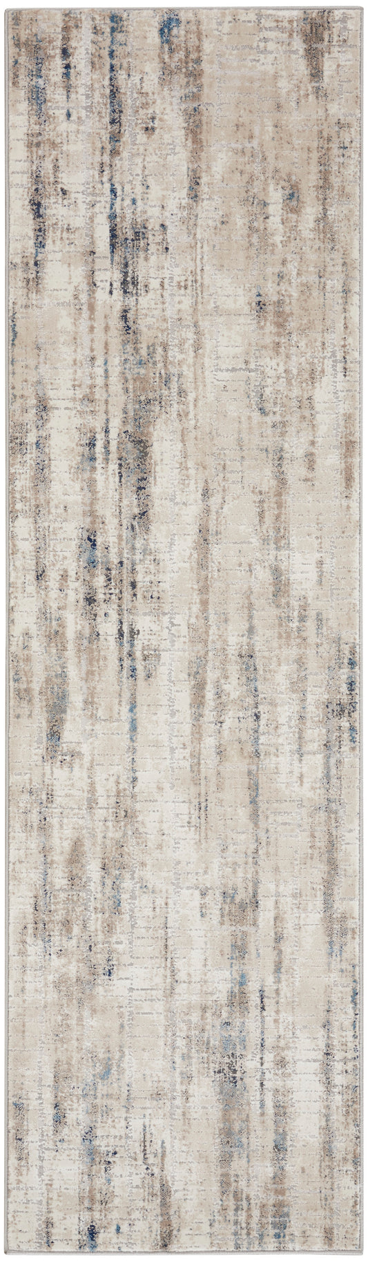 Calvin Klein CK022 Infinity 2'2" x 7'6" Ivory Grey Blue Modern Indoor Rug