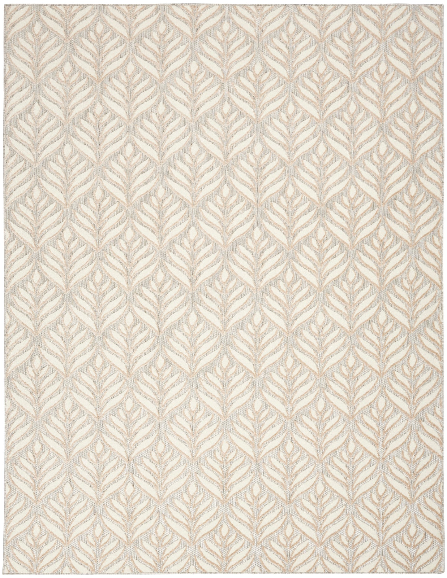 Nourison Aloha 6' x 9' Ivory Grey Tropical Rug