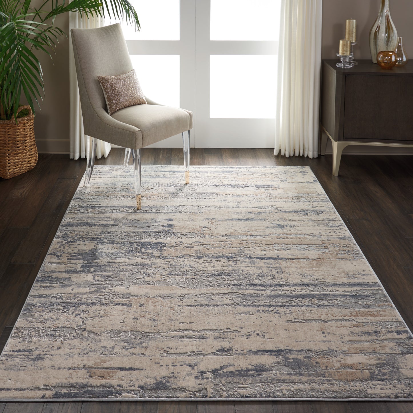 Nourison Rustic Textures 6' x 9' Beige Grey Rustic Indoor Rug