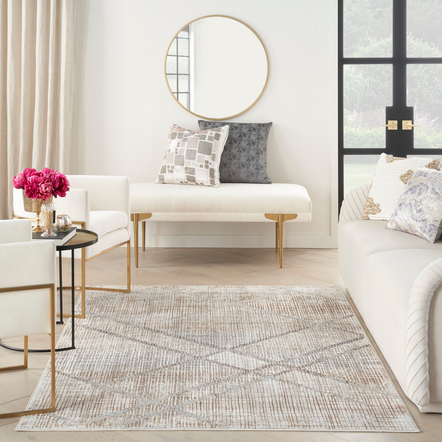 Inspire Me! Home Décor Iliana 5'3" x 7'3" Grey Mocha Modern Indoor Rug