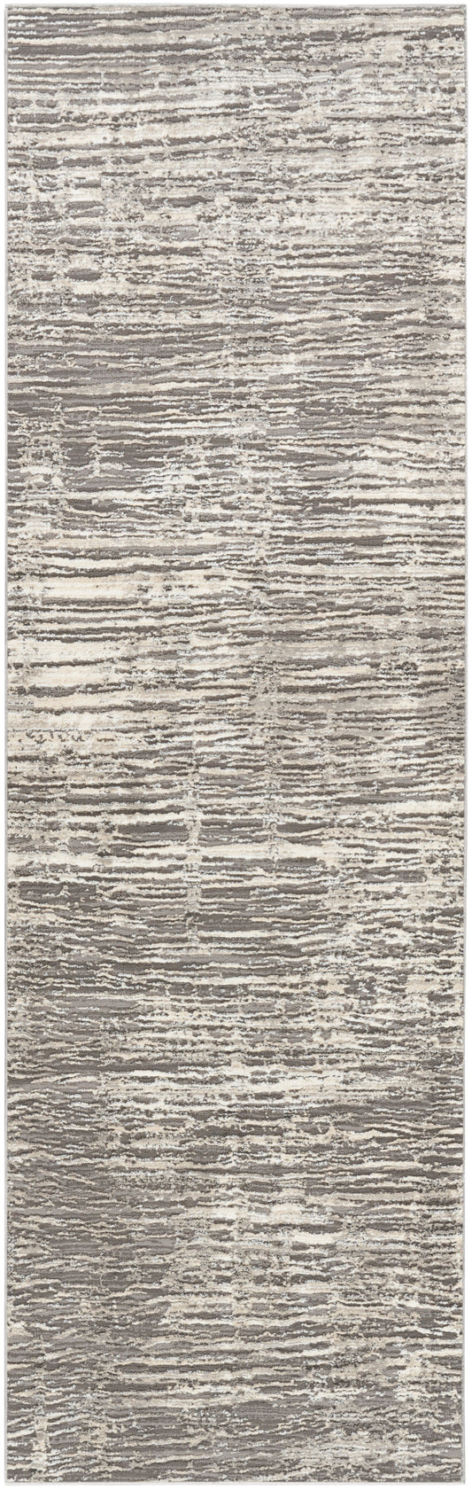 Nourison Sustainable Trends 2'2" x 7'6" Ivory Grey Modern Indoor Rug