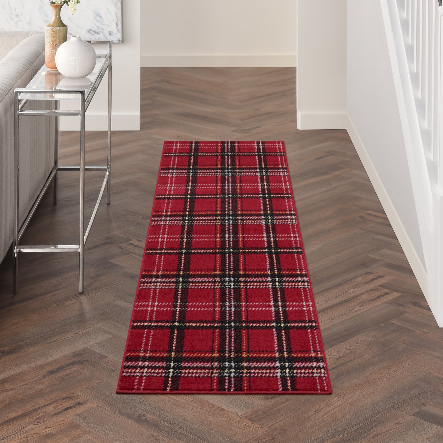 Nourison Grafix 2' x 6' Red Farmhouse Indoor Rug