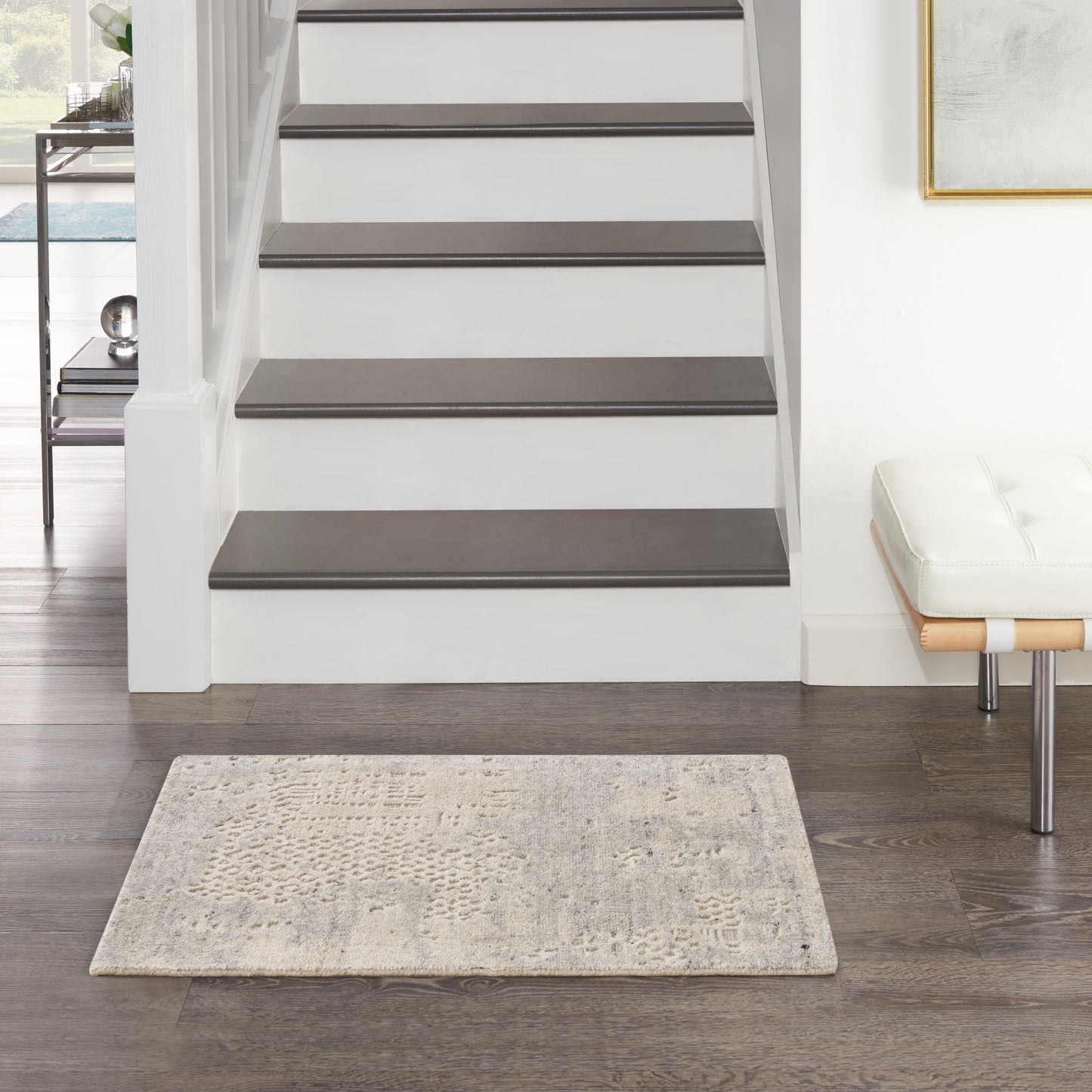 Nourison Harmony 2' x 3' Ivory Grey Modern Indoor Rug