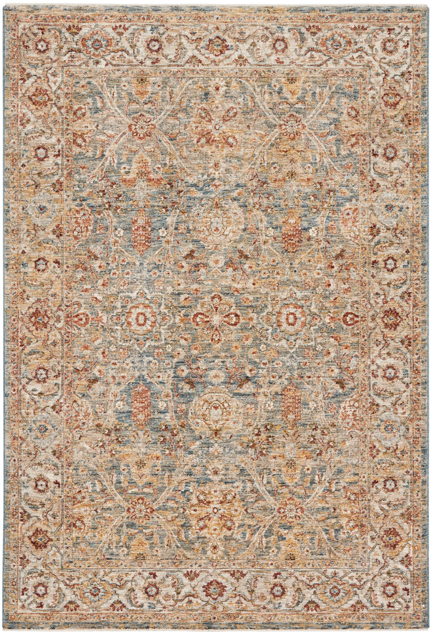 Nourison Sahar 5'3" x 7'8" Blue Persian Indoor Rug