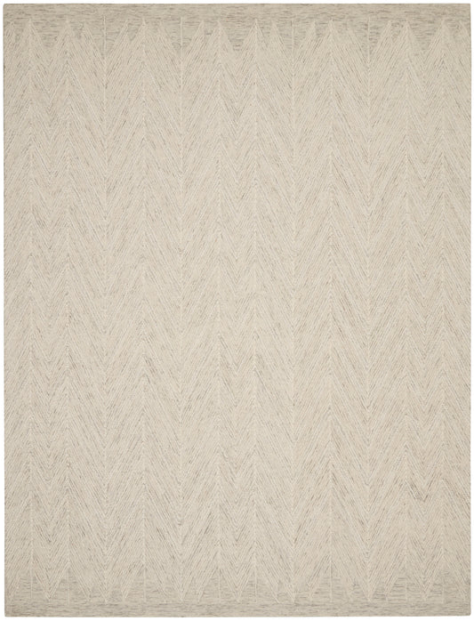 Nourison Interlock 8' x 10'6" Ivory/Grey Modern Indoor Rug