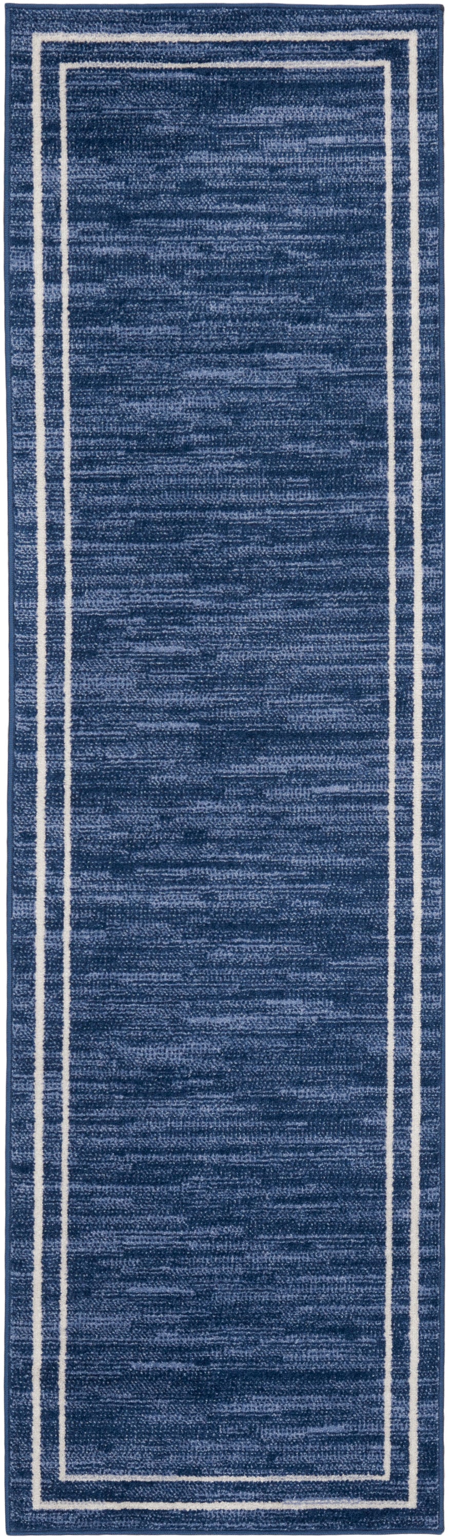 Nourison Nourison Essentials 2'2" x 7'6" Navy/Ivory Contemporary Rug