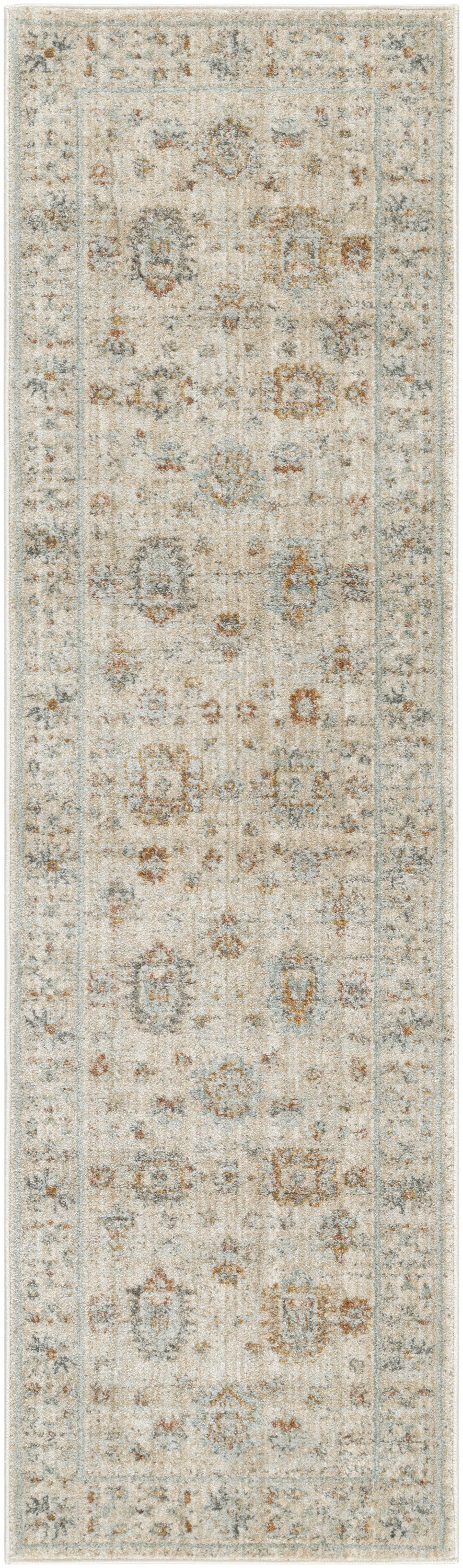 Nourison Traditional Home 2'3" x 8' Ivory Beige Vintage Indoor Rug