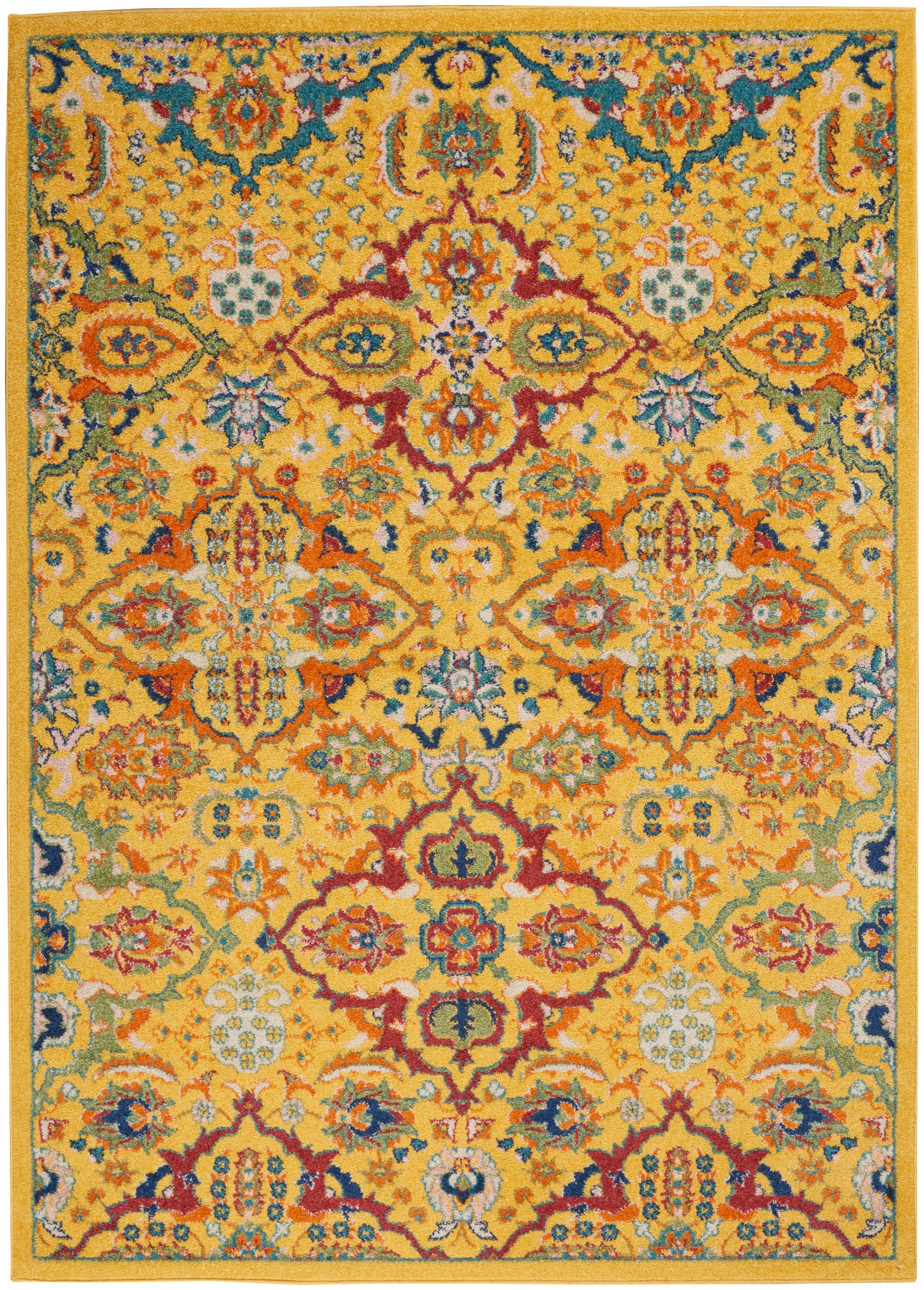 Nourison Allur 4' x 6' Yellow Multicolor Bohemian Indoor Rug