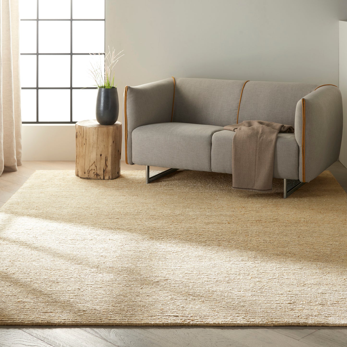 Calvin Klein Home Mesa 9' x 12' Gypsum Modern Indoor Rug