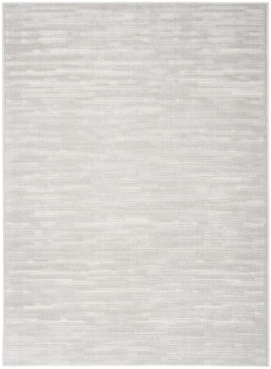 Nourison Care Free 5'3" x 7' Light Grey Modern Indoor Rug