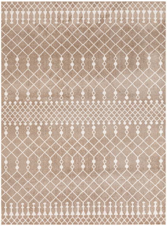 Nourison Astra Machine Washable 5'3" x 7' Taupe Bohemian Indoor Rug