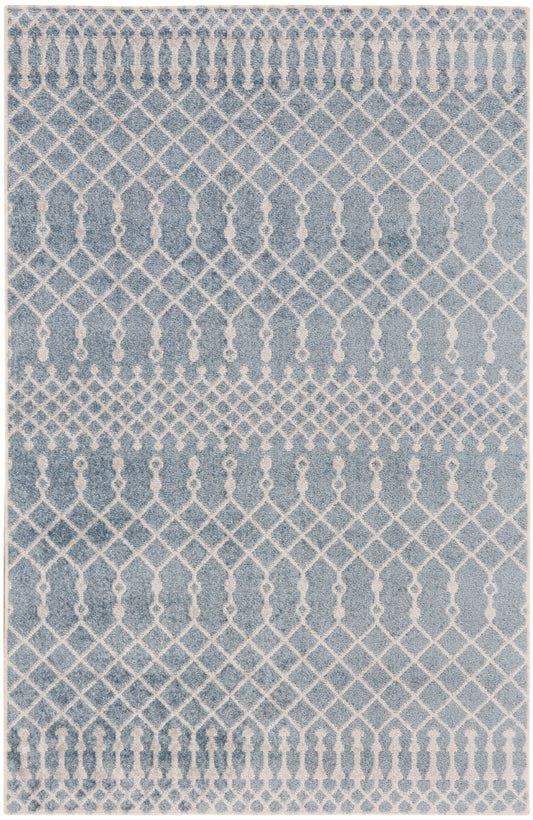 Nourison Astra Machine Washable 2'2" x 4' Blue Bohemian Indoor Rug