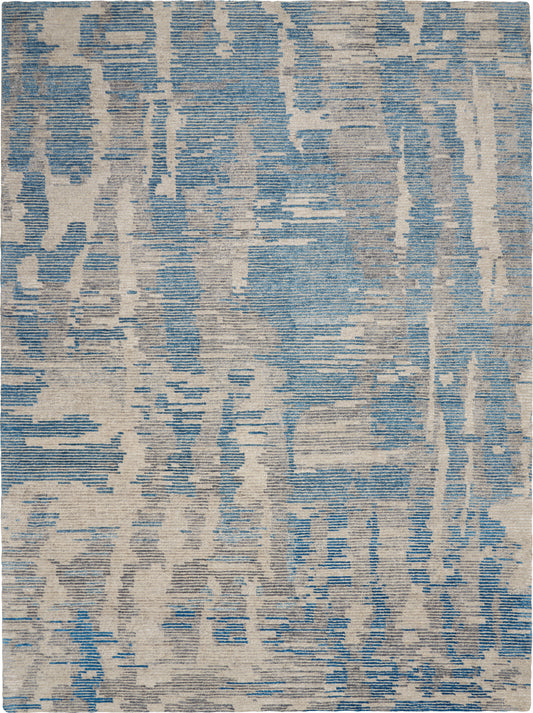 Nourison Ellora 5'6" x 7'5" Blue Modern Indoor Rug